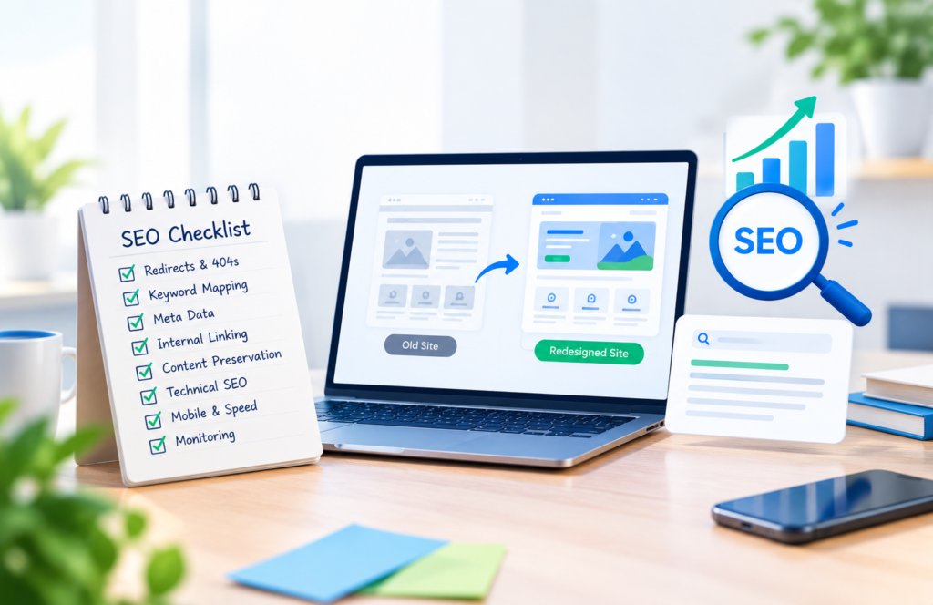 Website Redesign SEO Checklist - feature image